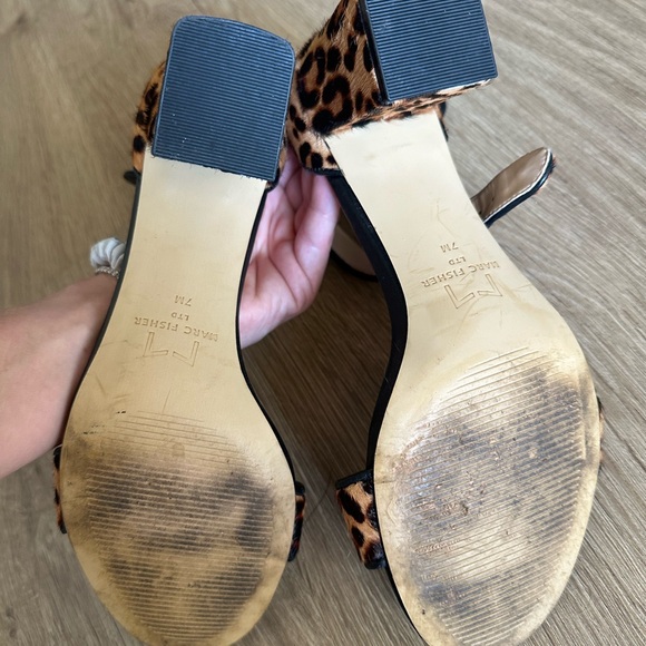 Marc Fisher Black and Tan Leopard Heels - Picture 3 of 3